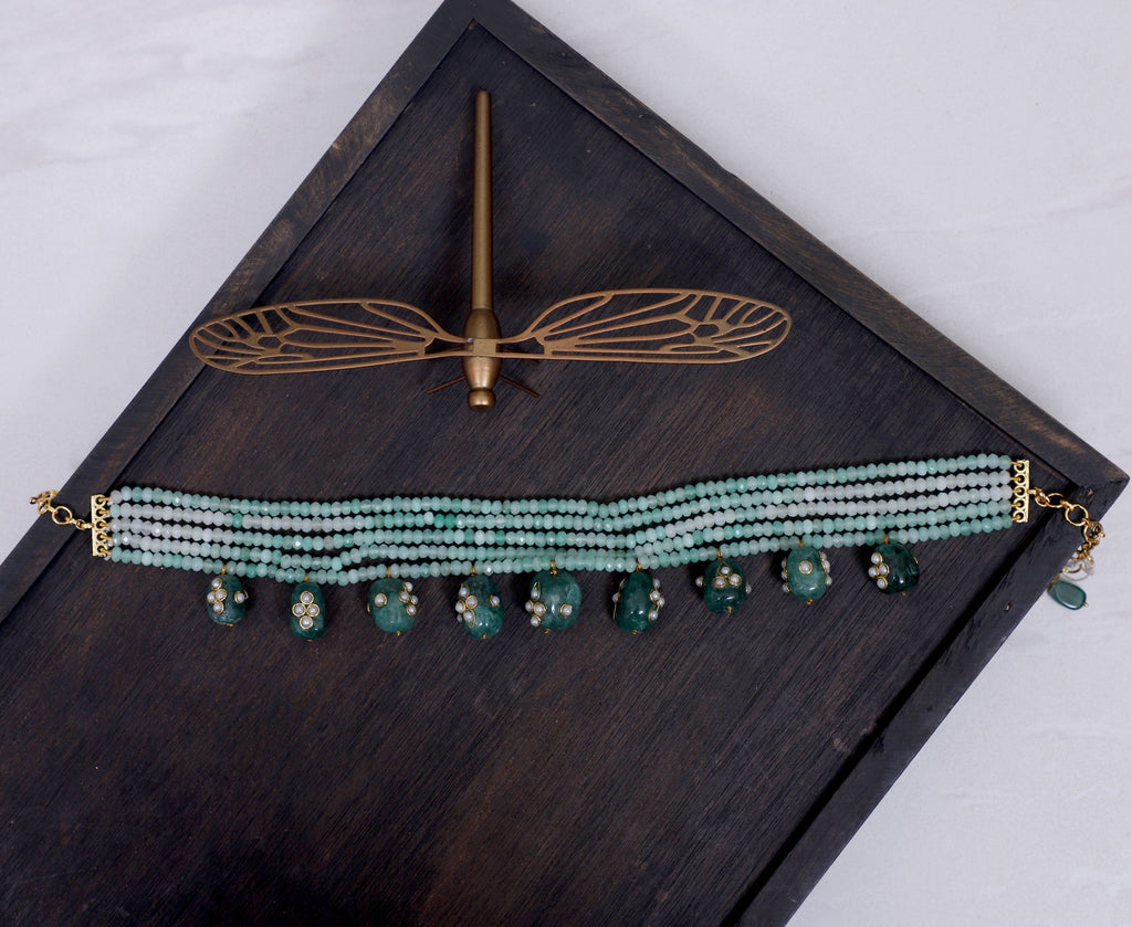 Mint Green Inlay Choker