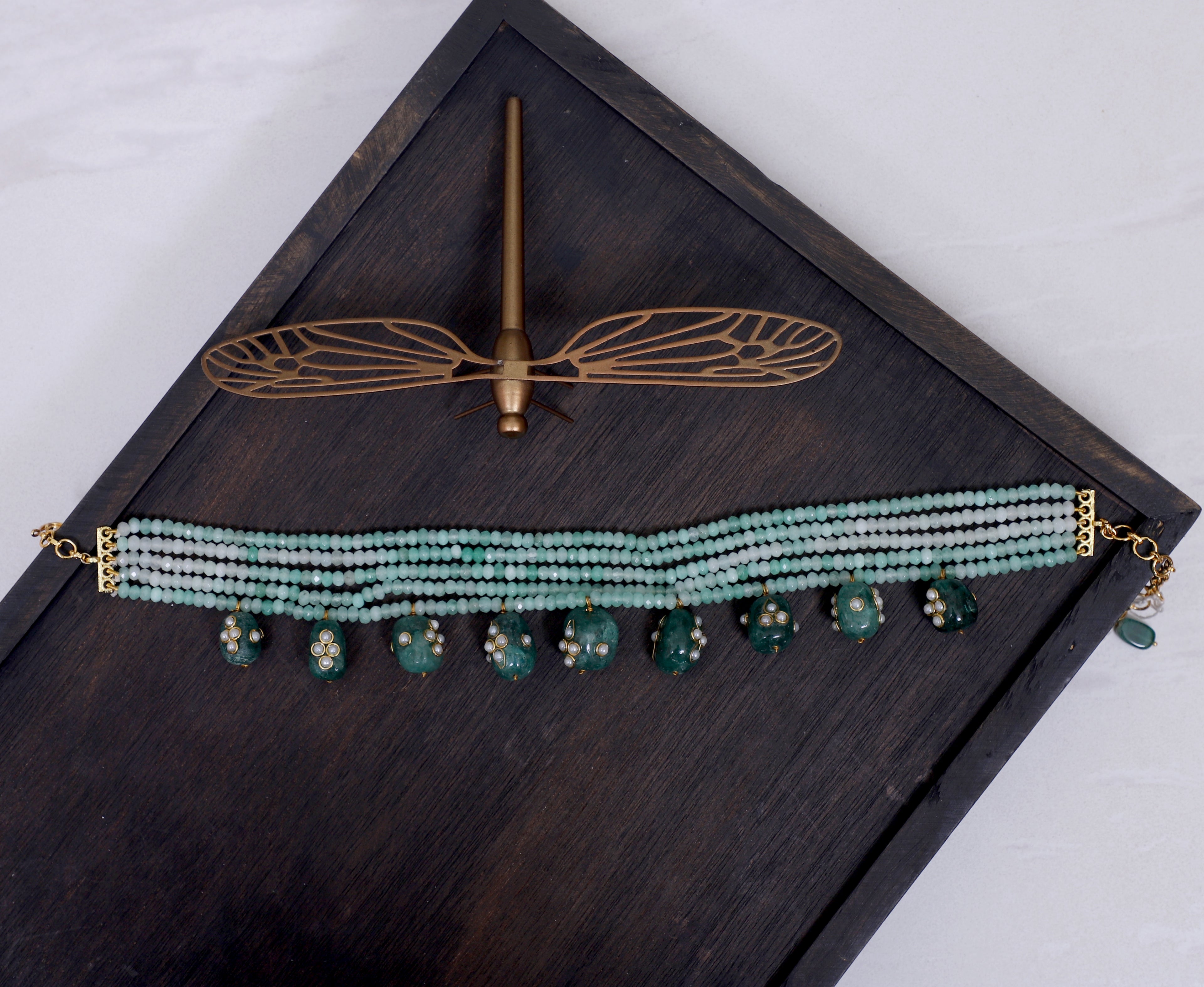 Mint Green Inlay Choker