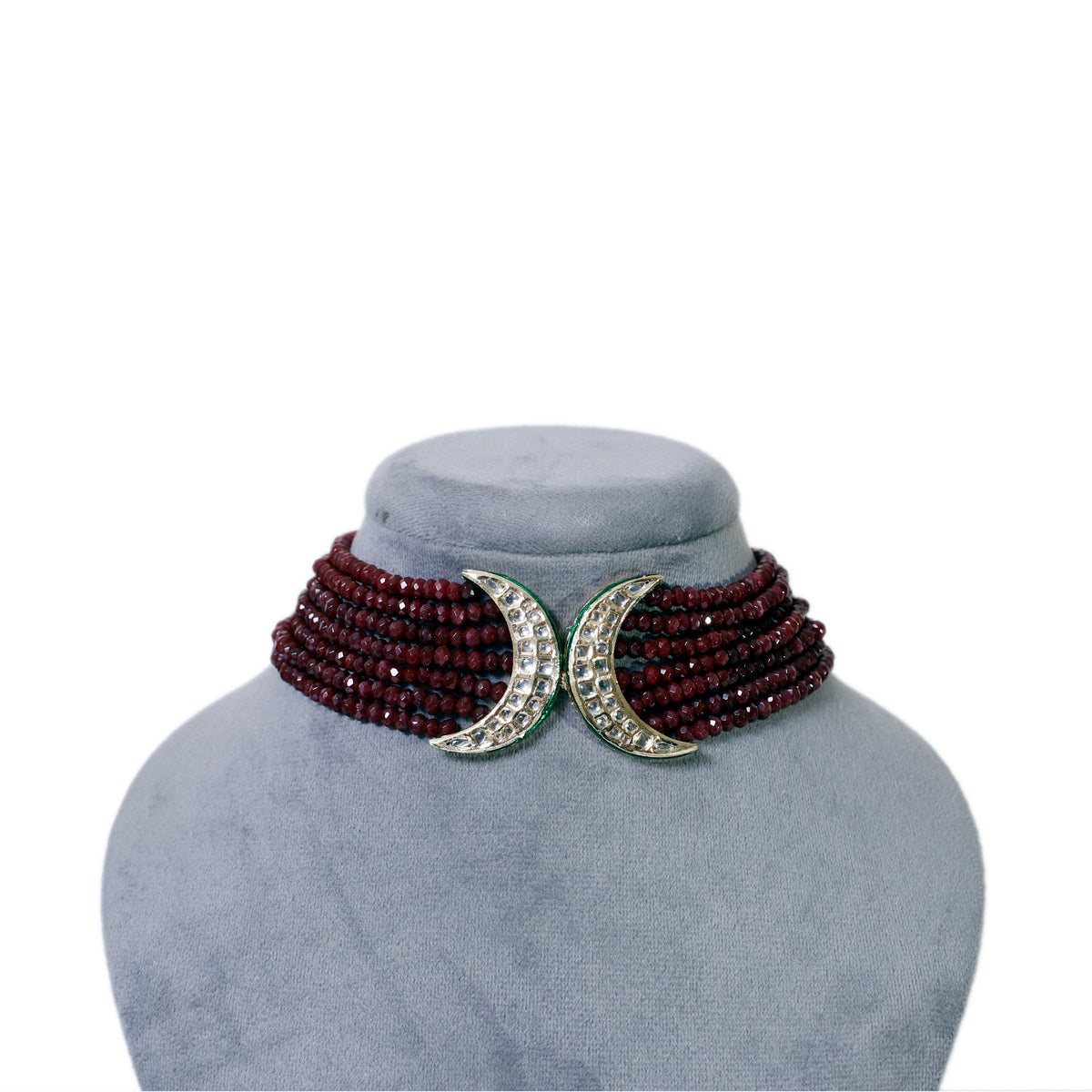 Blue/Red Chand Choker