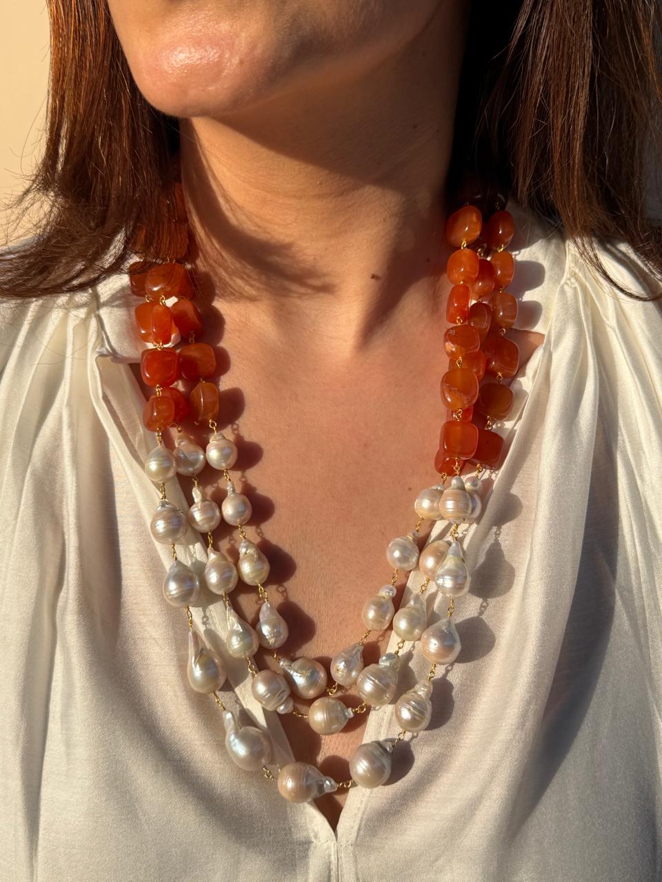 Marigold Mist Multilayer Necklace