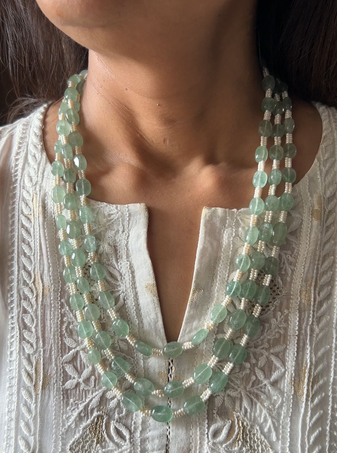 Mint Mist Multilayer Necklace