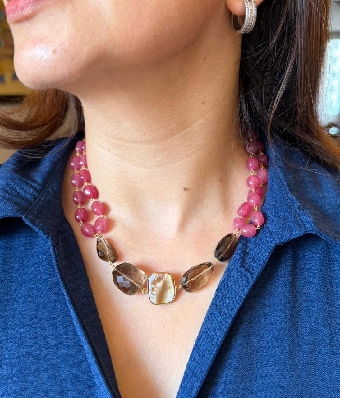 Mulberry Mist Single Line Multilayer Necklace