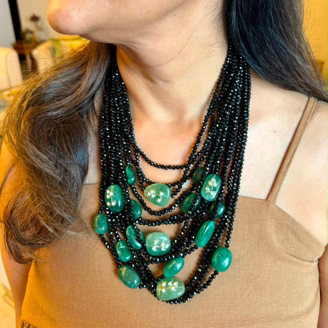 Black Onyx Pearl Drape