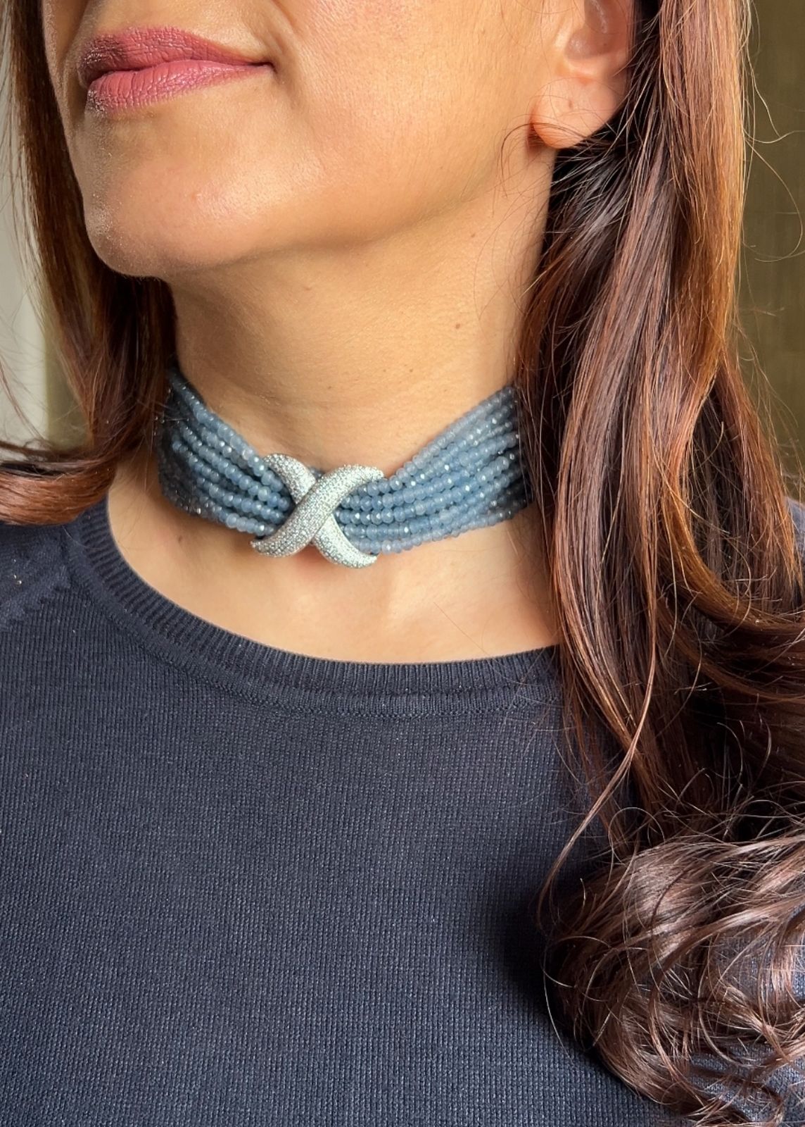 Blue Cross Choker