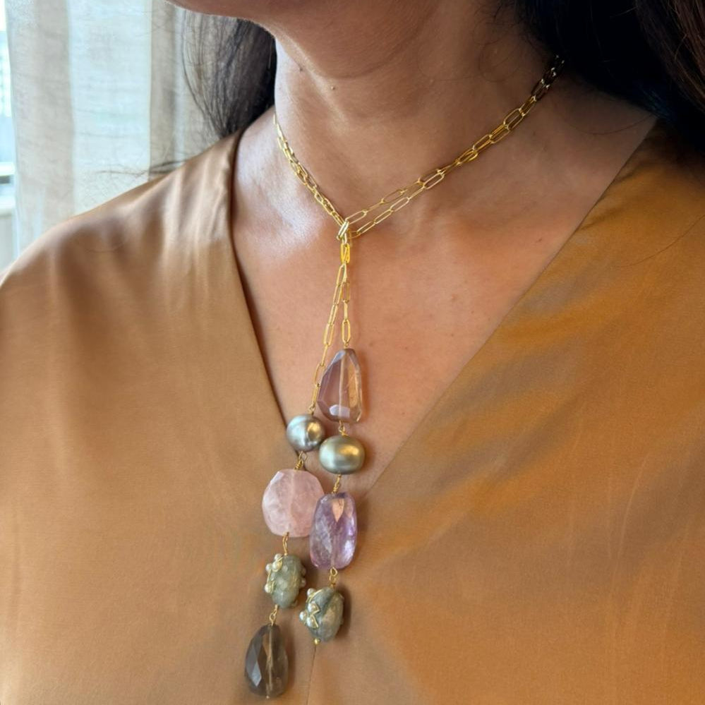 Celeste Drop Chain Lariat