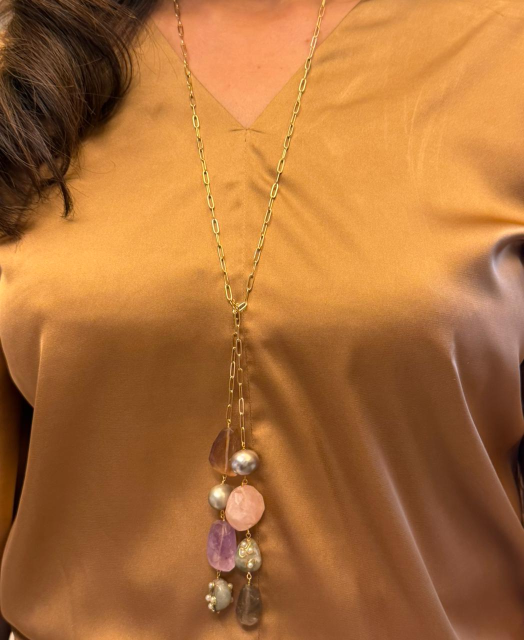 Celeste Drop Chain Lariat