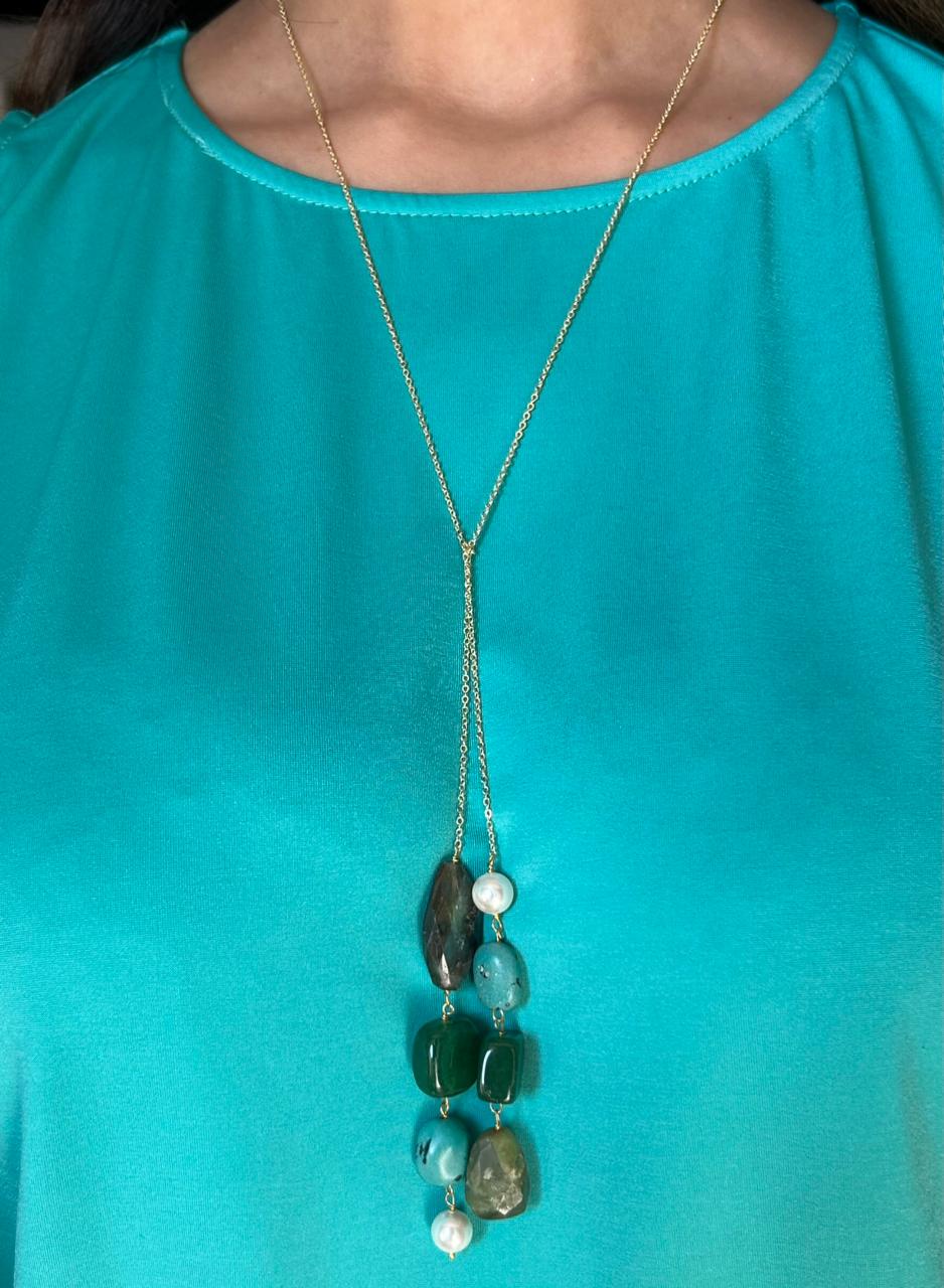 Chained Melody Turquoise Lariat