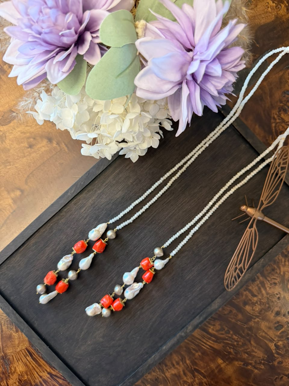 Coral Drift Lariat