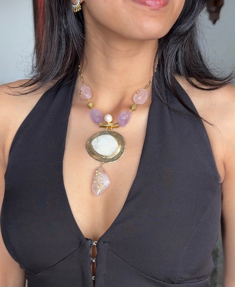 Druzy Noor Multilayer Necklace