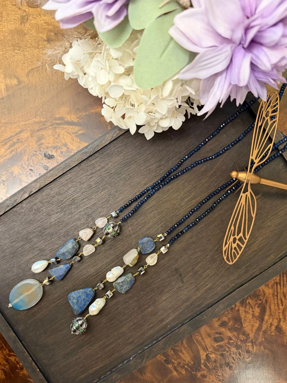 Lapis Blush Lariat