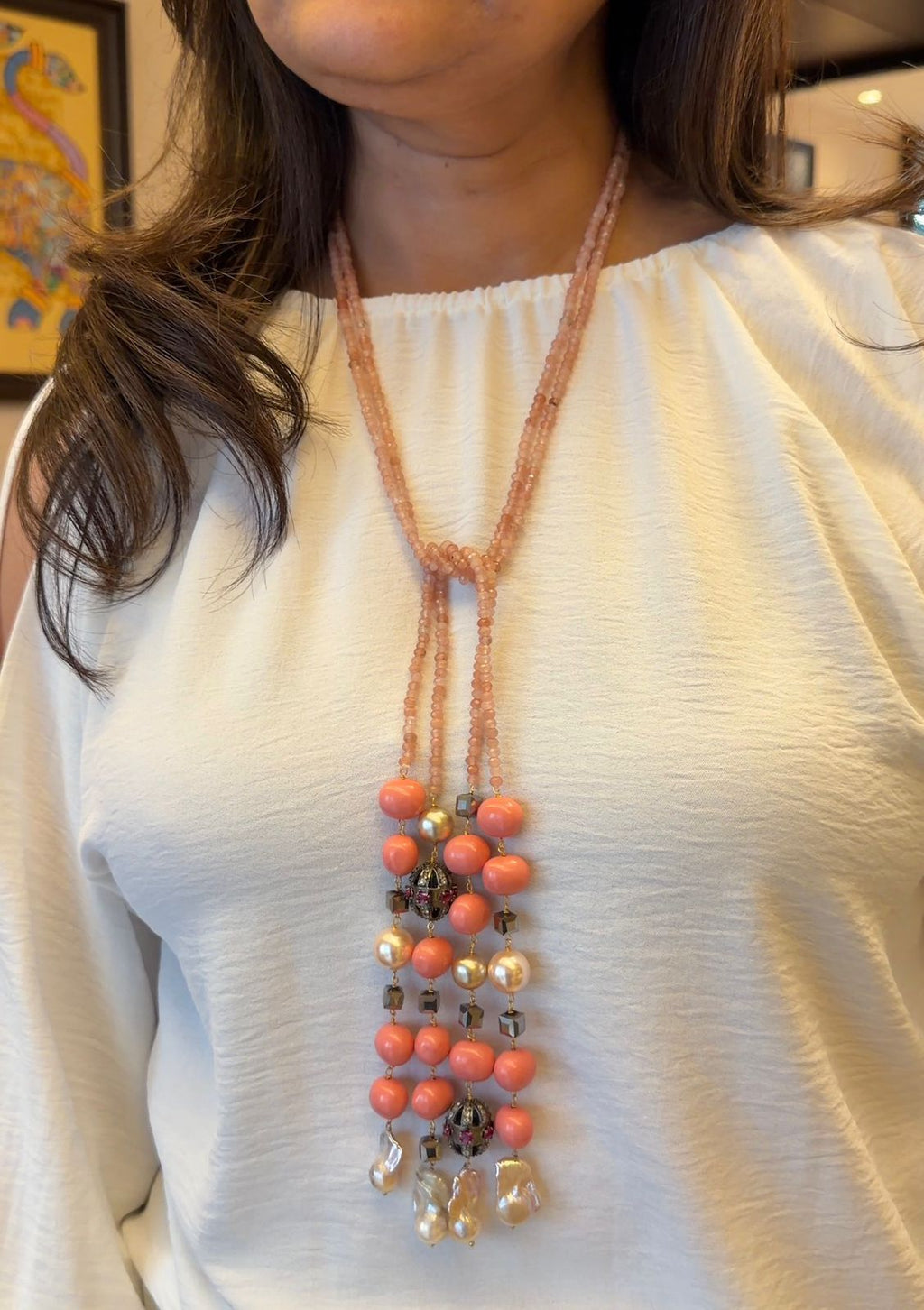 Peach Champagne Lariat