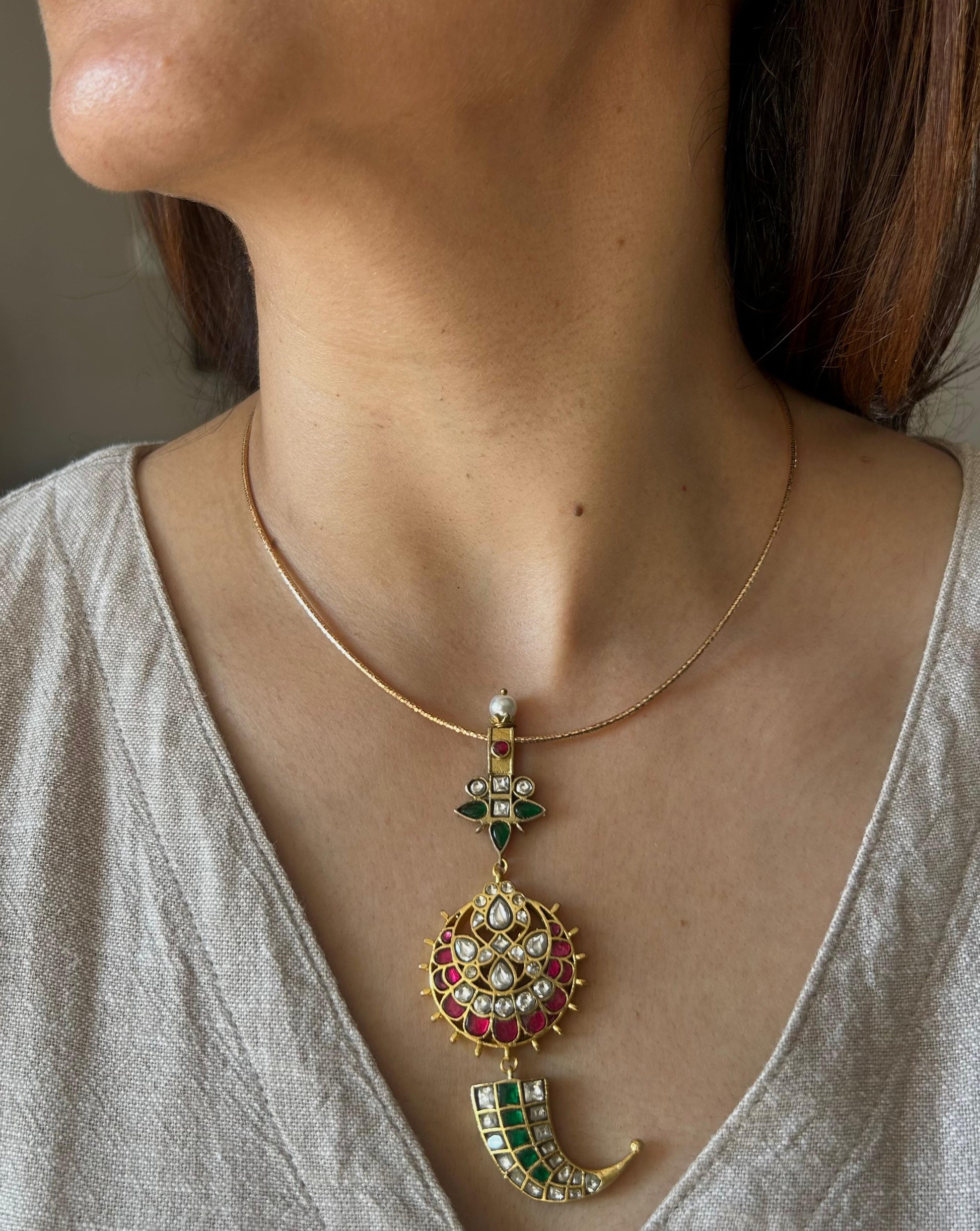 Royal Red and Green Hasli