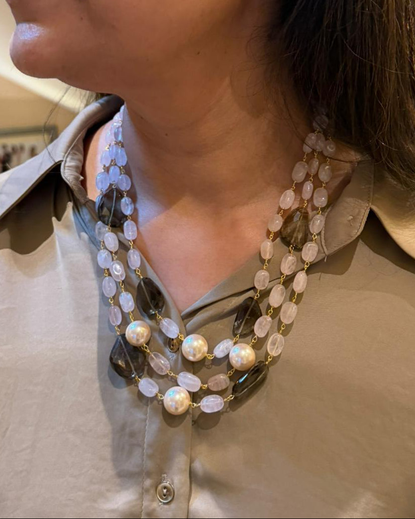 Rosé Multilayer Necklace